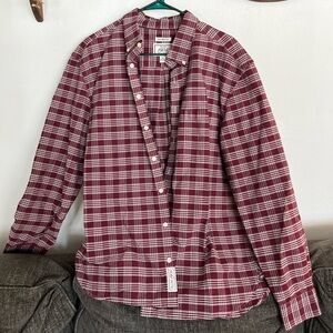 Jos. A. Bank Red and White Checkered Shirt